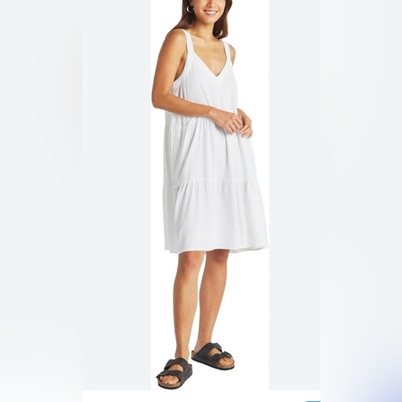 Splendid Napa Tiered Dress Cottagecore Boho Minimalist Relaxed Fit with Pockets - Picture 3 of 8